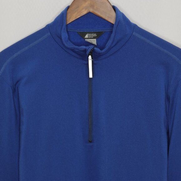 Mountain Equipment Co-op Men's Large Blue Fleece 1/4 Zip Pullover Jacket - Picture 2 of 7